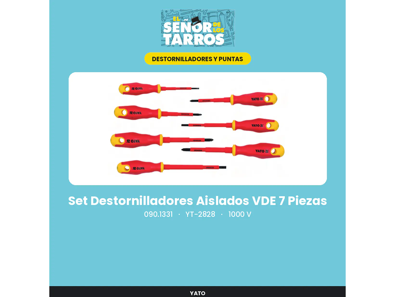 Set Destornilladores Aislados VDE 7 Piezas