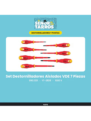 Set Destornilladores Aislados VDE 7 Piezas