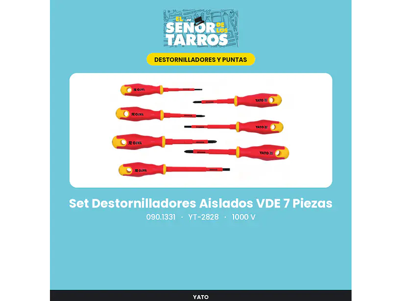 Set Destornilladores Aislados VDE 7 Piezas