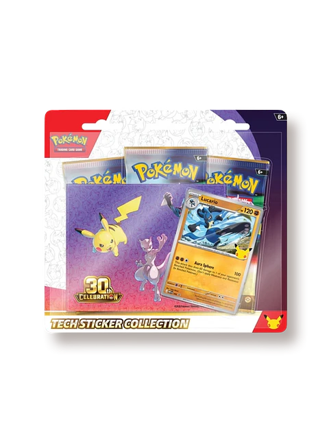 [PREVENTA] Pokémon TCG 30th Anniversary Tech Sticker Collection Lucario Inglés