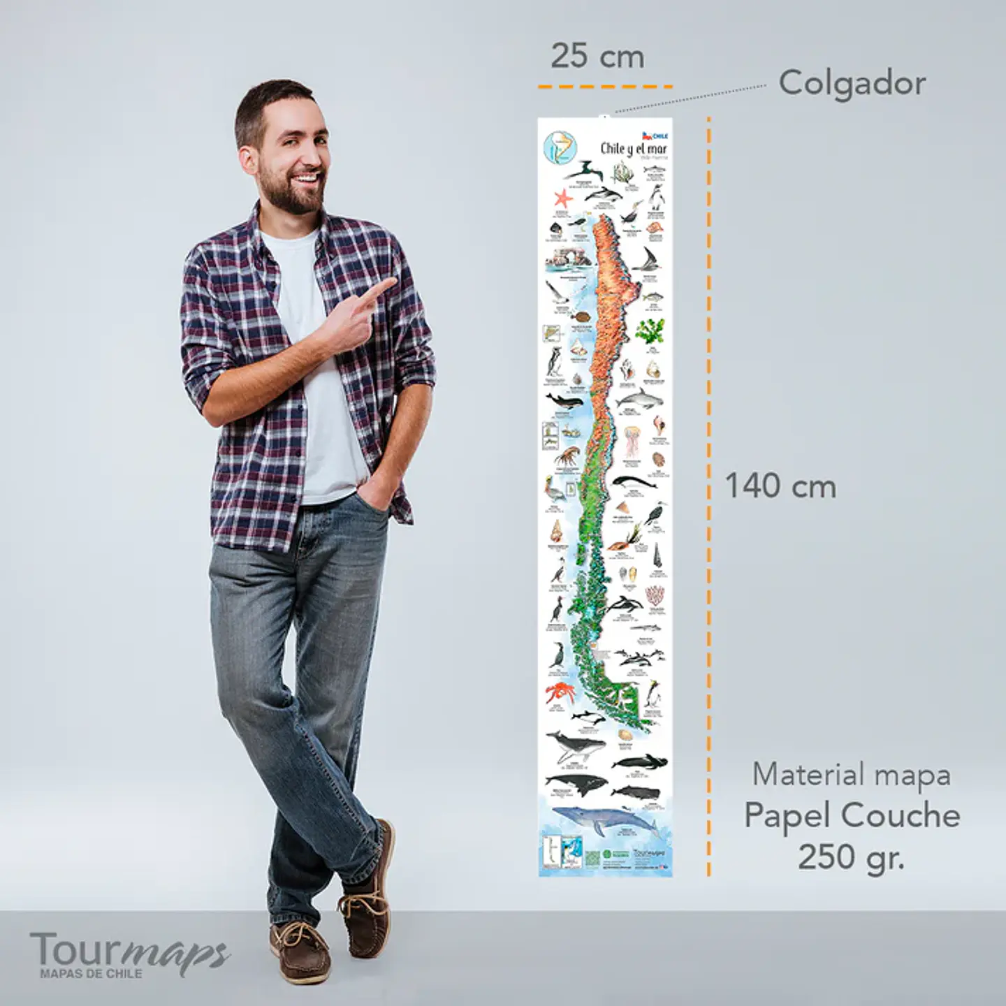 Mapa Chile y el Mar - Tourmaps 2