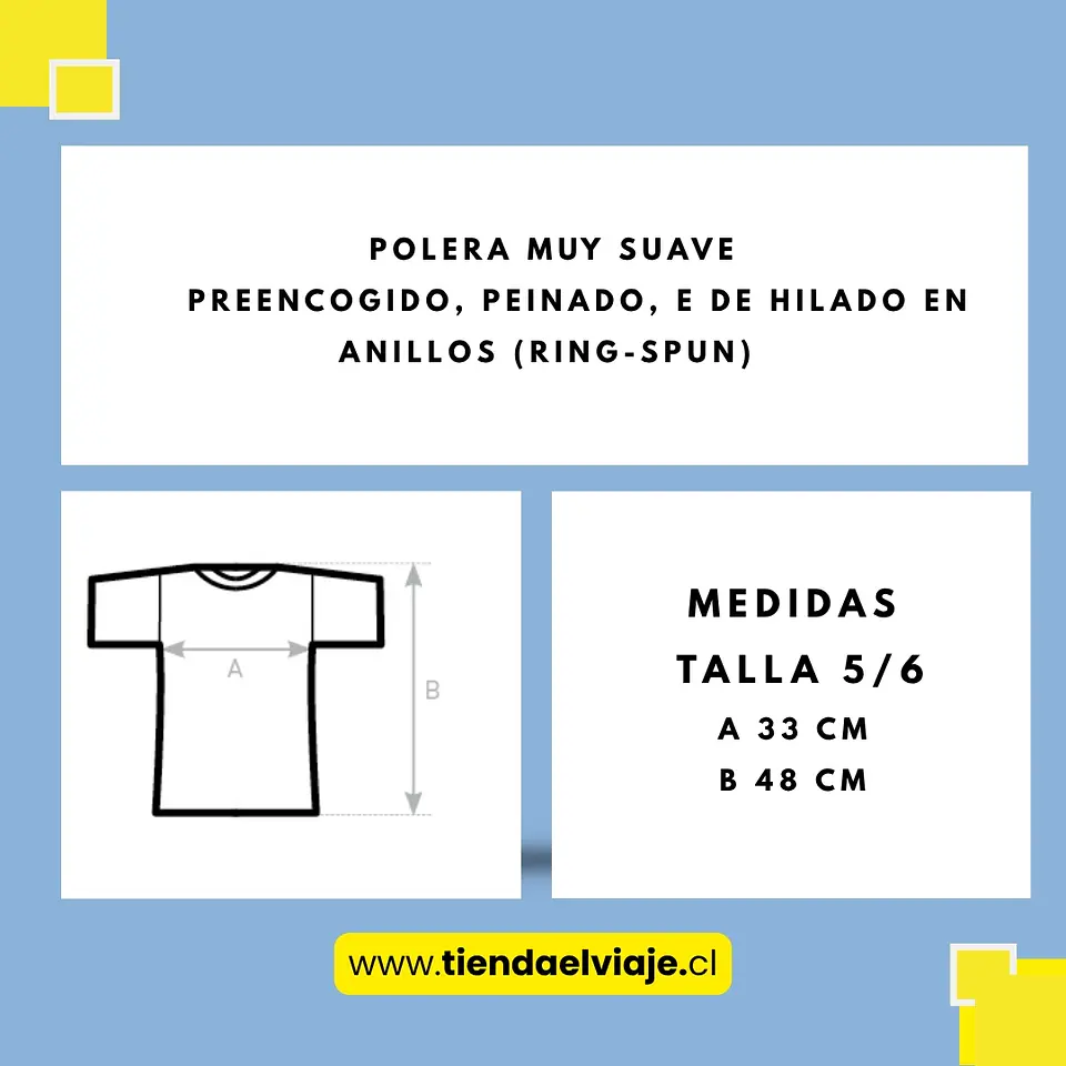 Polera Infantil Unisex – Fauna Nativa (Talla 5/6) 6