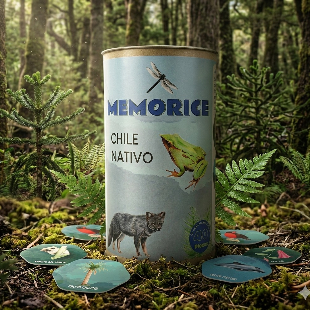 Juego Memorice Chile Nativo – 40 piezas con especies nativas de la biodiversidad chilena 1