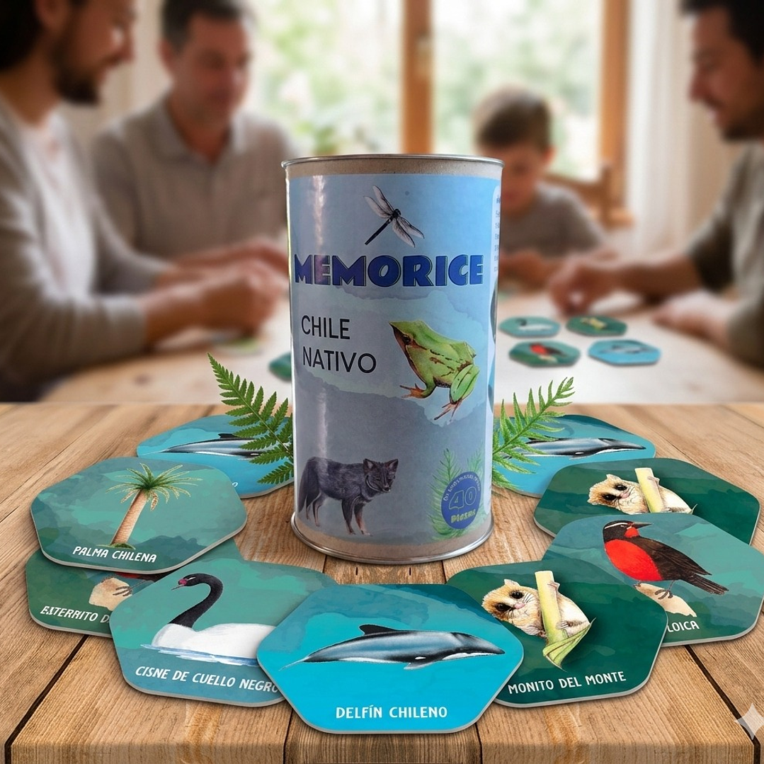 Juego Memorice Chile Nativo – 40 piezas con especies nativas de la biodiversidad chilena 8