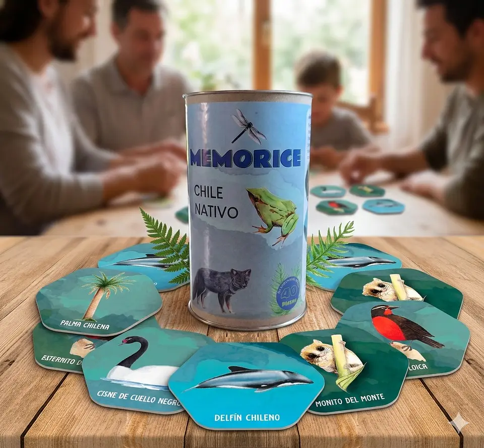 Juego Memorice Chile Nativo – 40 piezas con especies nativas de la biodiversidad chilena 8