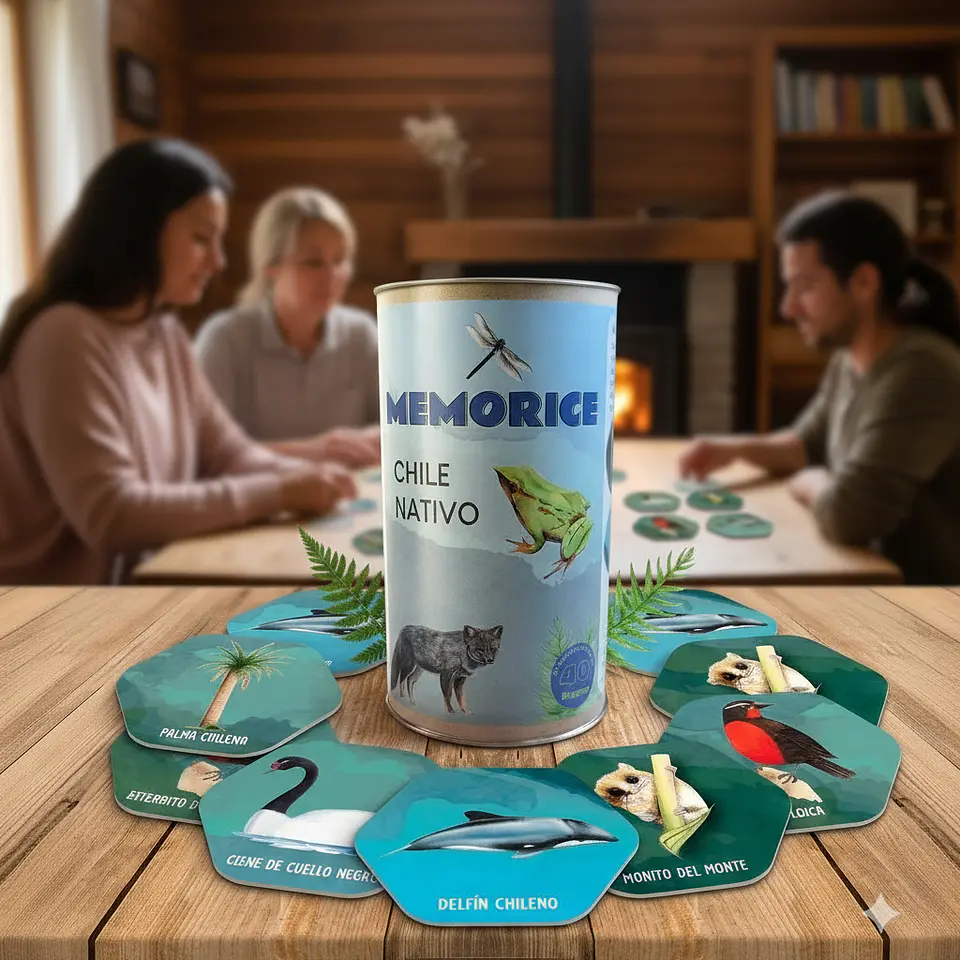 Juego Memorice Chile Nativo – 40 piezas con especies nativas de la biodiversidad chilena 6