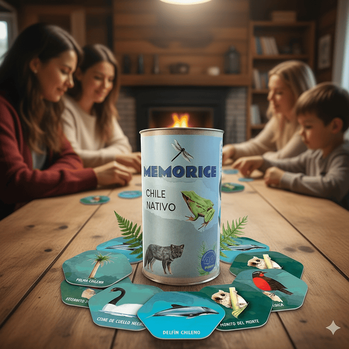 Juego Memorice Chile Nativo – 40 piezas con especies nativas de la biodiversidad chilena 2