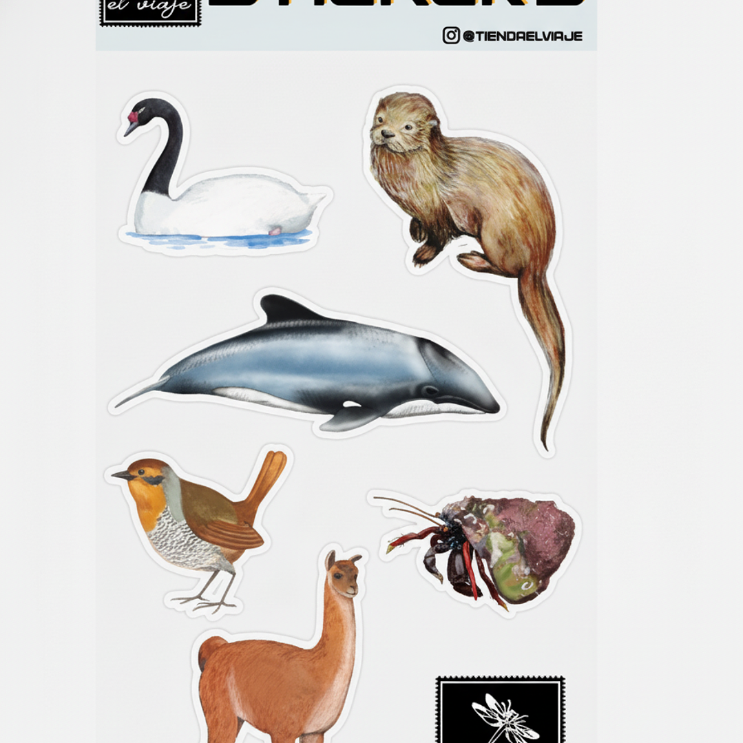 Set de Stickers Fauna Nativa 1
