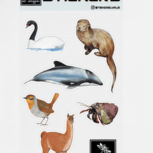 Set de Stickers Fauna Nativa