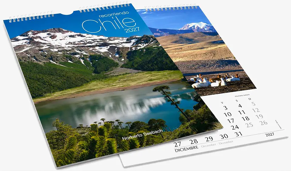 Calendario Mural Recorriendo Chile 2027 1