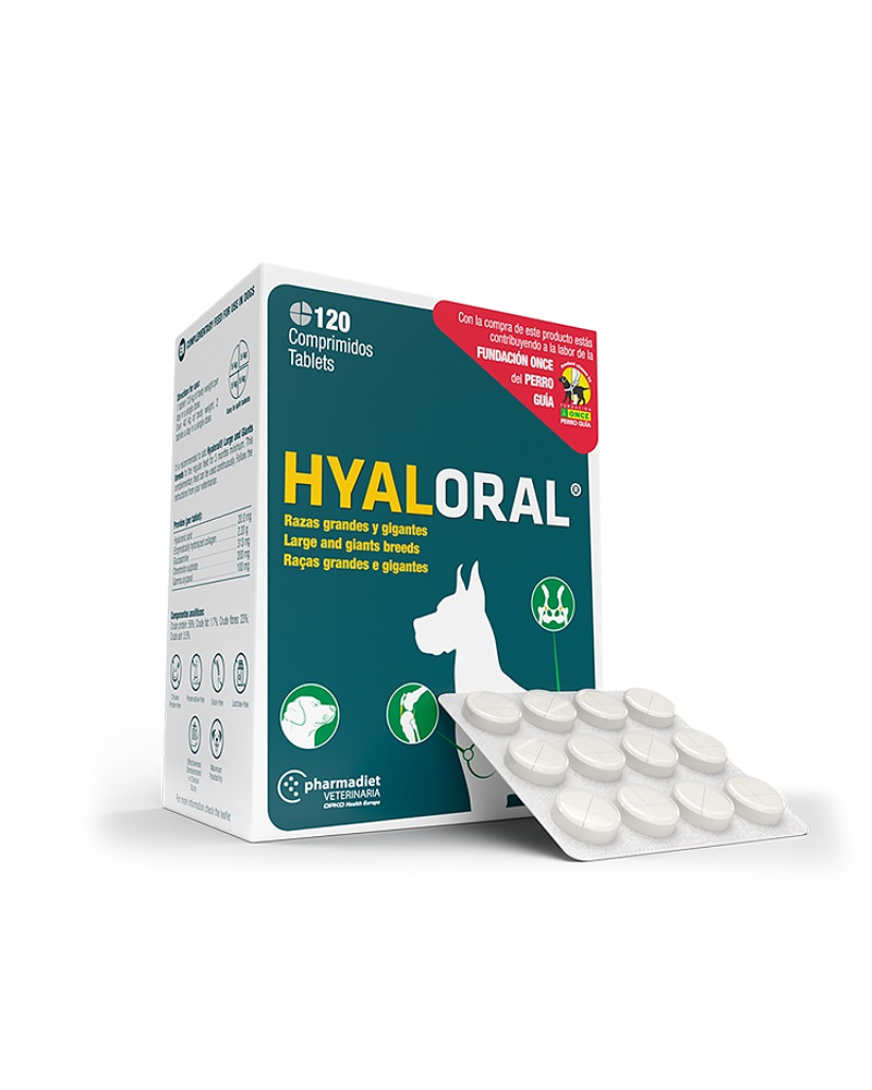 Hyaloral Razas Grandes y Gigantes - 120 Tabletas - vence mayo 2024 