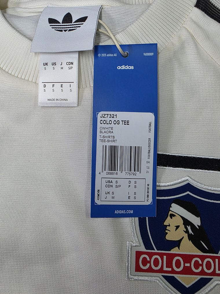 Polera Blanca Colo Colo Adidas – Temporada 2026 3