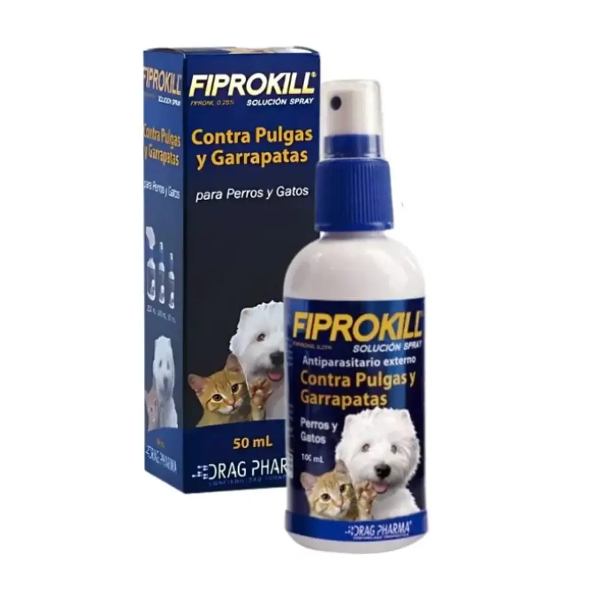 Fiprokill Spray 50 ml – Control de Pulgas y Garrapatas