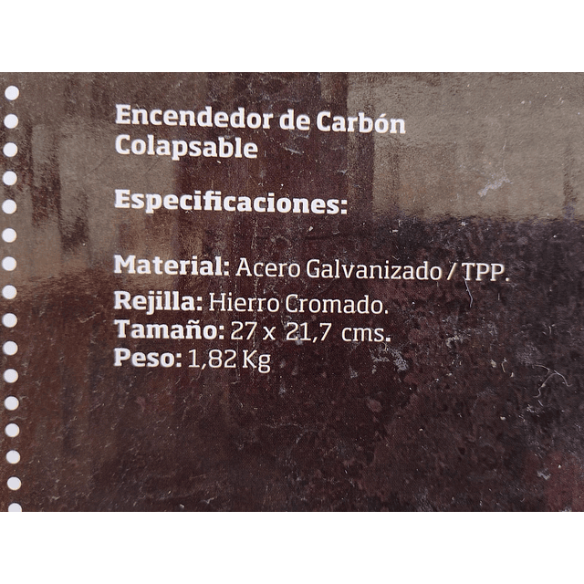Encendedor de Carbón Colapsable