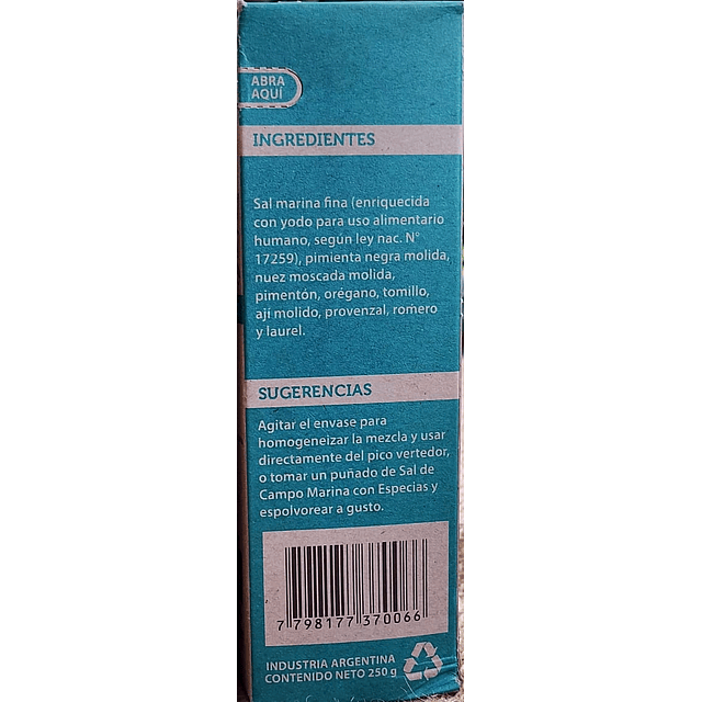 Sal de Campo: MARINA CON ESPECIAS