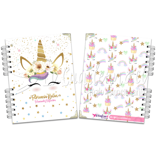 Agenda Pediátrica Unicornio Glitter