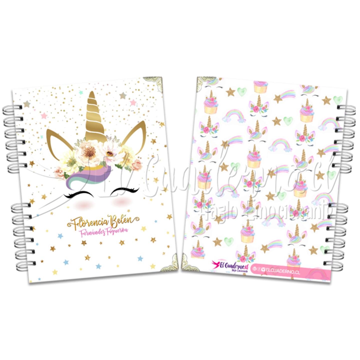 Agenda Pediátrica Unicornio Glitter 1
