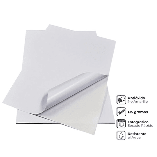 papel adhesivo brillante a4