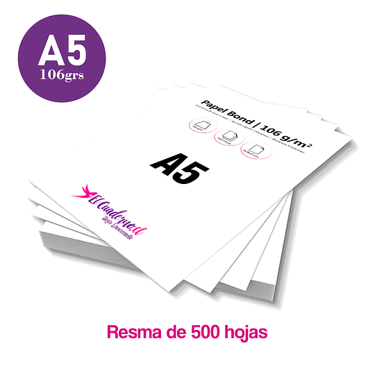 Bond A5 Resma 500 hojas | 106grs