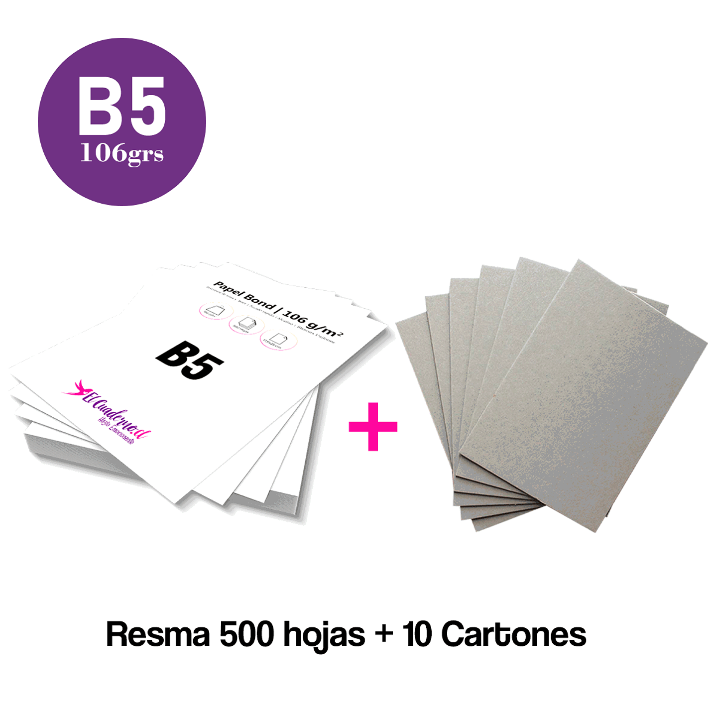 PACK 500 HJS BOND B5 + 10 CARTONES 1