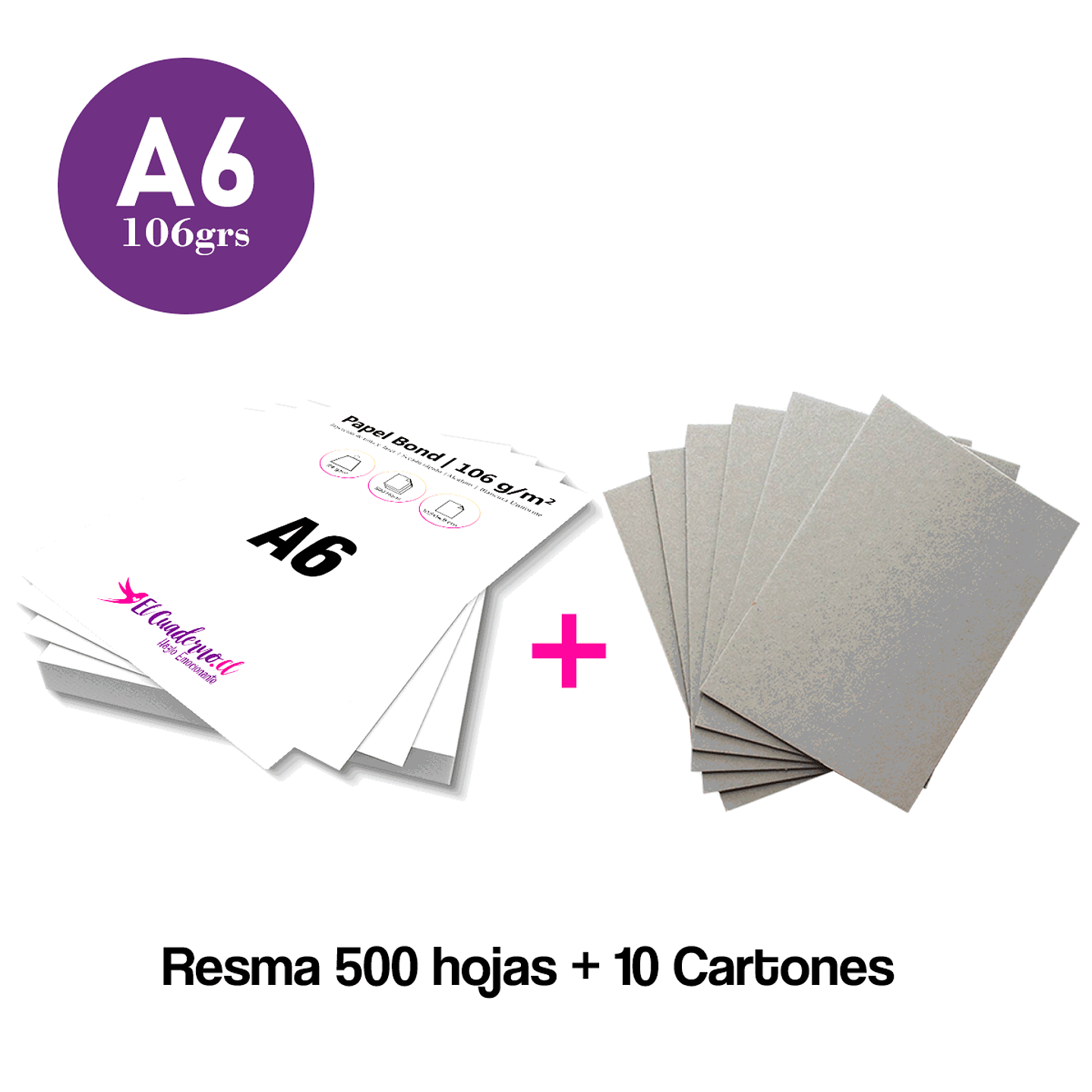 PACK 500 HJS BOND A6 + 10 CARTONES 1
