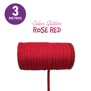 Elástico Glitter Red 3 metros | Plano