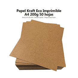 Papel Kraft Eco Imprimible A4 200g 50 hojas