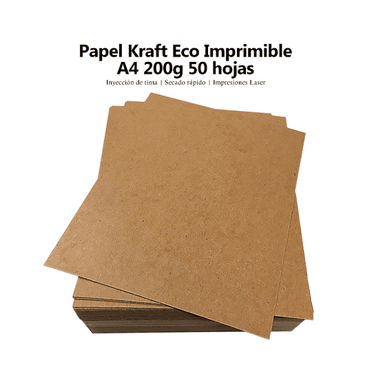Papel Kraft Eco Imprimible A4 250g 50 hojas