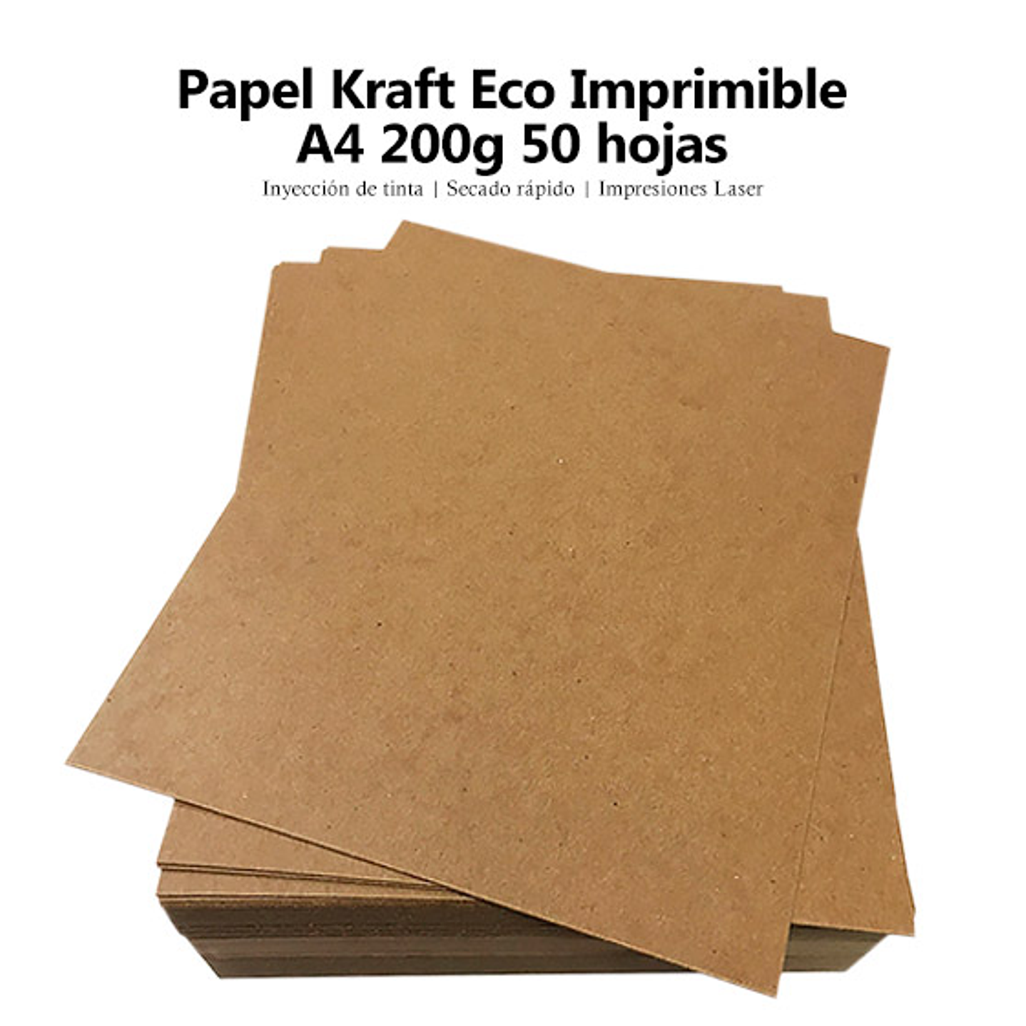 Papel Kraft Eco Imprimible A4 200g 50 hojas 1