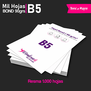 B5 PACK BOND 1.000 HJS | 90 GRS  x Mayor