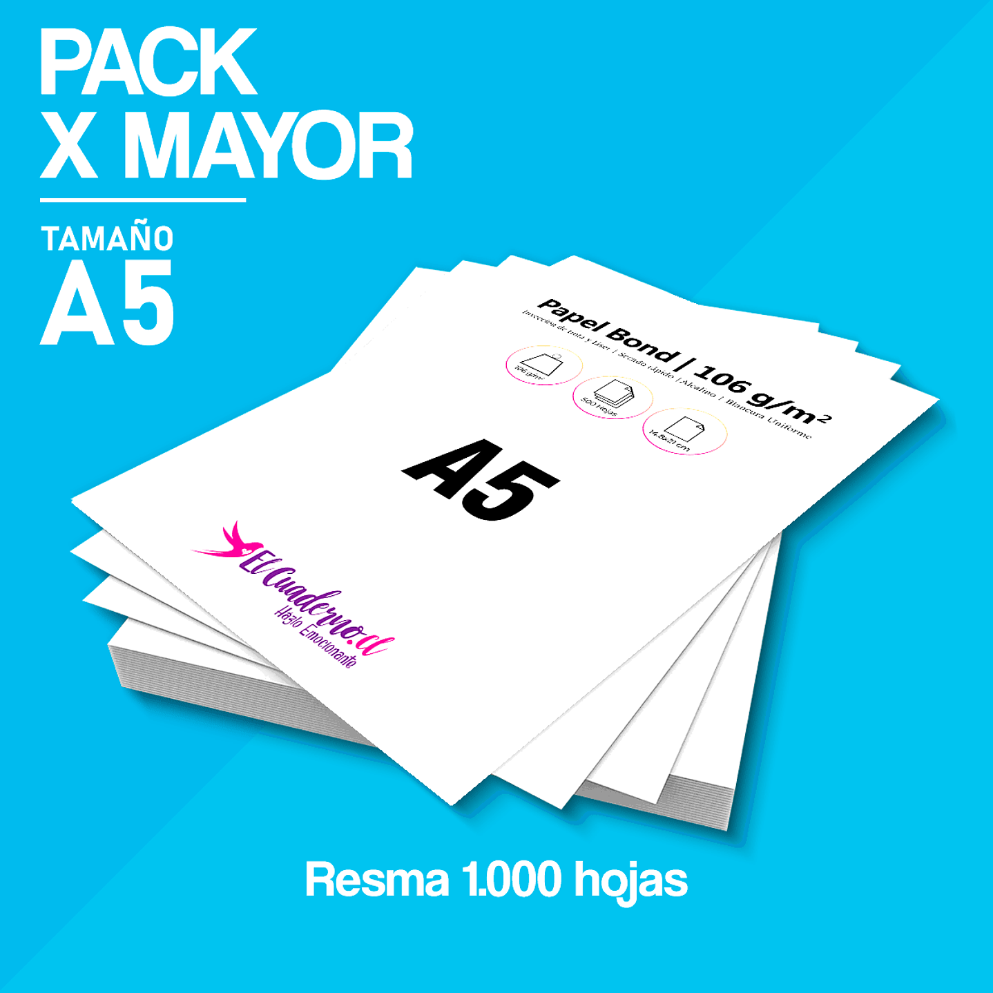 Bond A5 de 106grs. Mil hojas 1