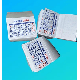 Pack Mini Taco Calendario 2024, 100 Unidades 7 x 5,2 Cm