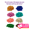 Ojetillos 4mm Mix de 12 colores, 100 unidades por color
