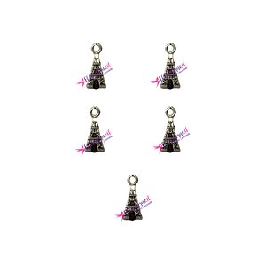 Dije Torre Eiffel 15x7mm, Set de 5 unidades