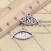 Dije Metálico de Pez Jesús, 22x12 mm, Set de 5 Unidades 3