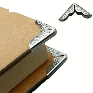 Protector Esquinas Agendas Set 50 Uds. Estilo Vintage Plateado