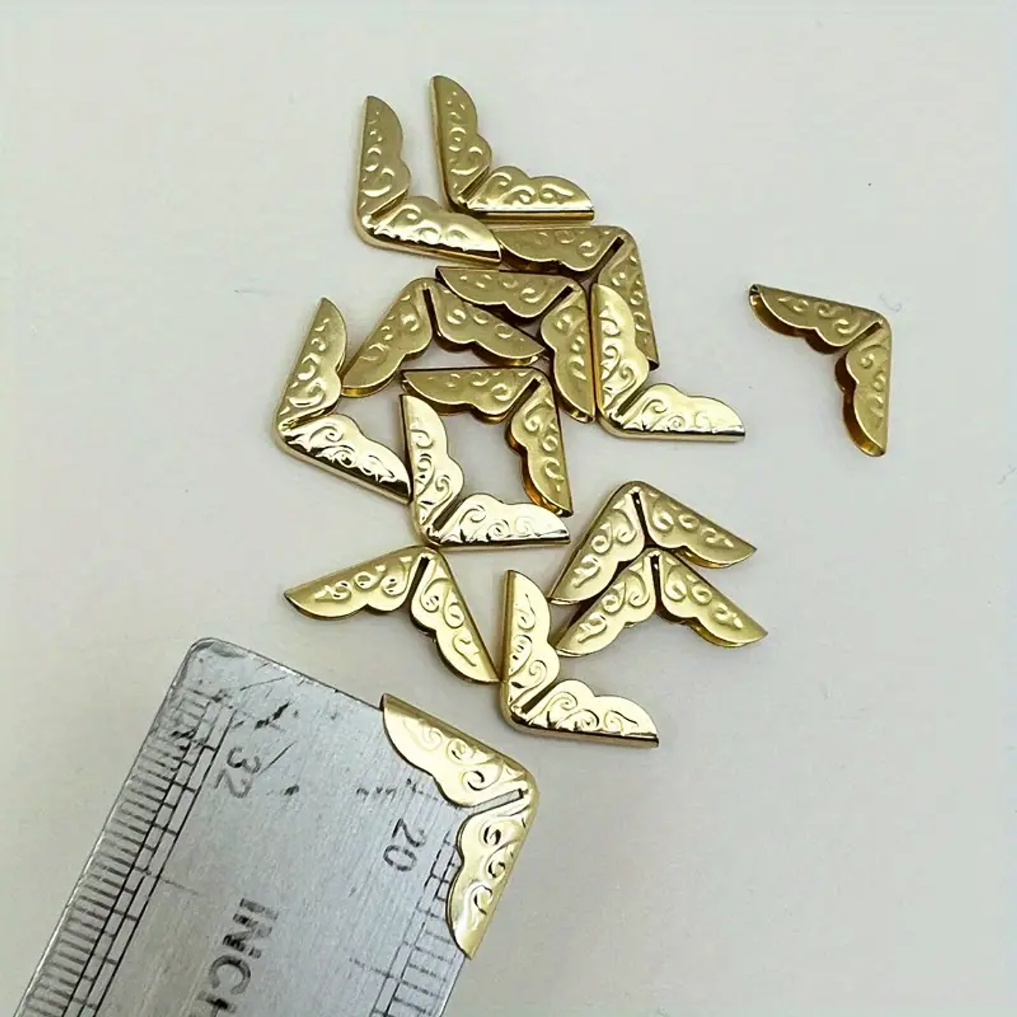 Protector Esquinas Agendas Set 50 Uds. Estilo Vintage Dorado 2