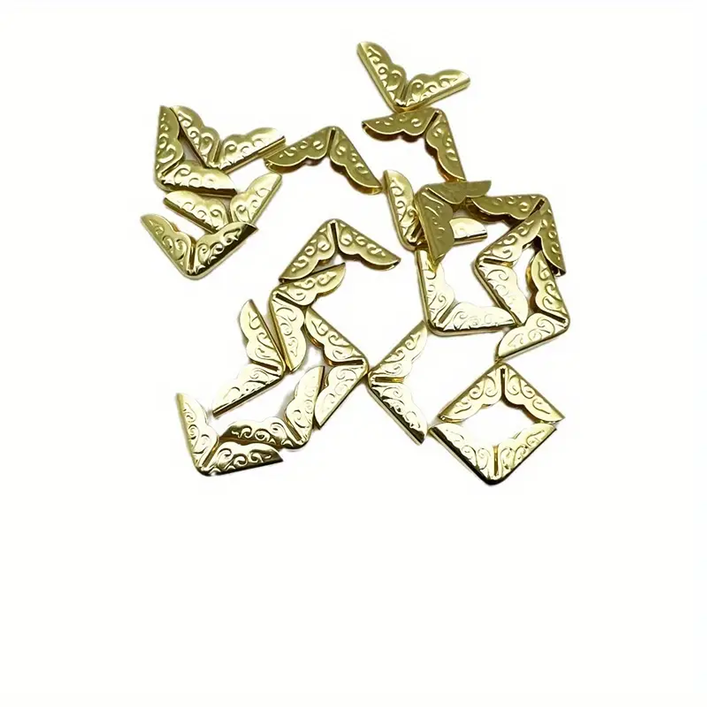 Protector Esquinas Agendas Set 50 Uds. Estilo Vintage Dorado 3