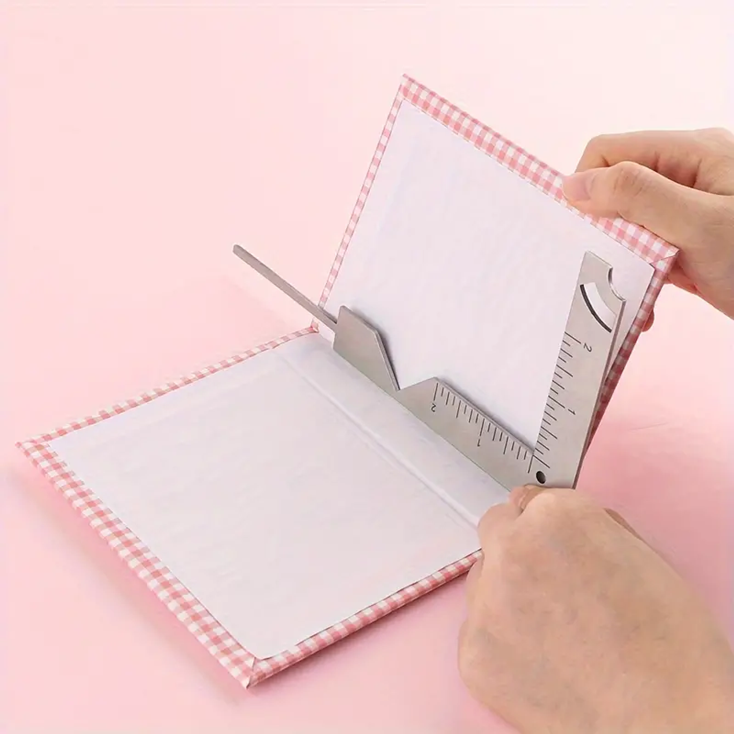 Regla 5 en 1 de Acero Inoxidable para Encuadernación 6