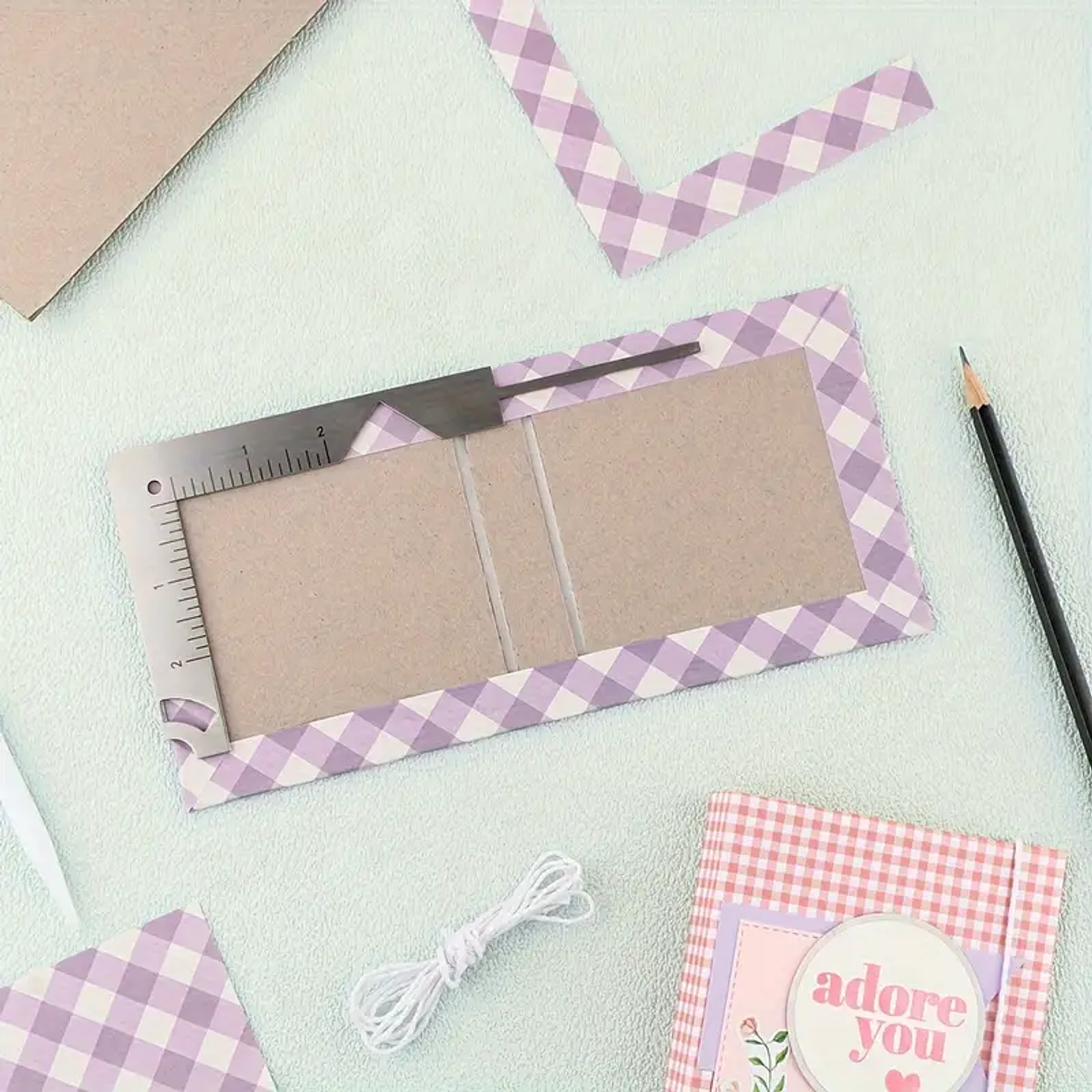 Regla 5 en 1 de Acero Inoxidable para Encuadernación 8