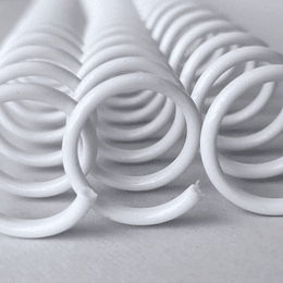 Espiral Plástico 16mm,  Set 4 unidades, Para CINCH Tamaño Oficio - Blanco