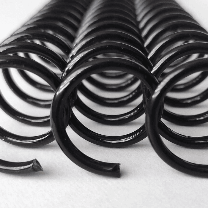 Espiral Plástico 16mm,  Set 4 unidades, Para CINCH Tamaño Oficio 6