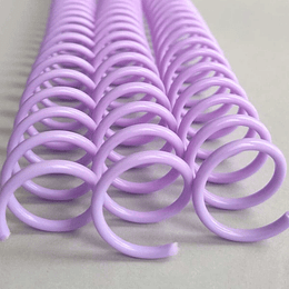 Espiral Plástico 20mm,  Set 4 unidades, Para CINCH Tamaño Oficio - Lavanda