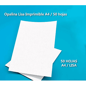 Opalina Lisa Imprimible A4 / 225 gr 50 hojas