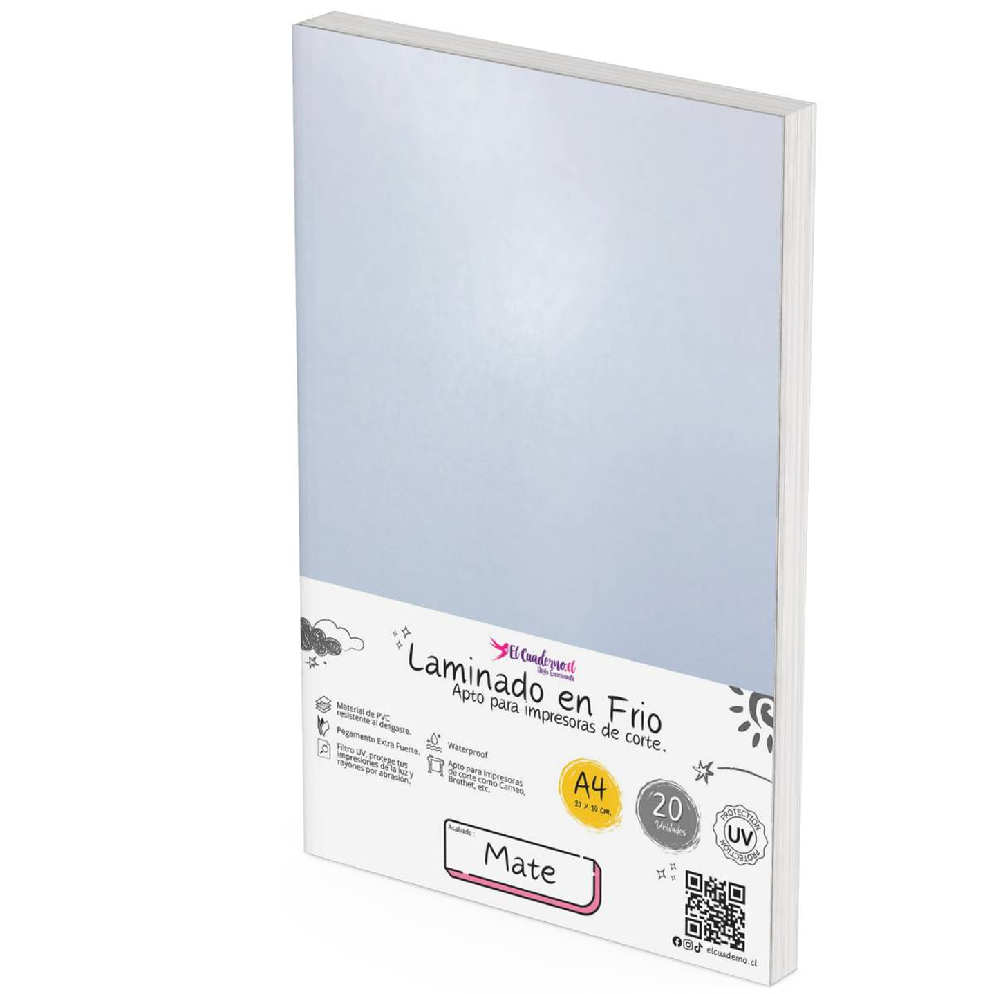Laminado en Frio Mate, 20 hojas Tamaño A4 1