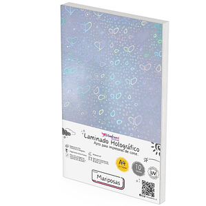 Laminado Holográfico MARIPOSA, 10 hojas Tamaño A4