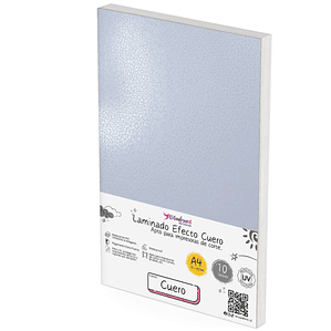 Laminado EFECTO CUERO Transparente, 10 hojas Tamaño A4