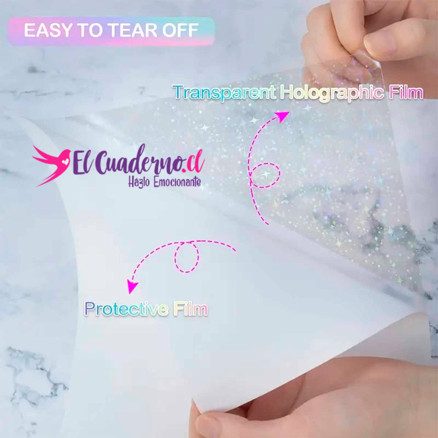 Laminado Holográfico MARIPOSA, 10 hojas Tamaño A4 2