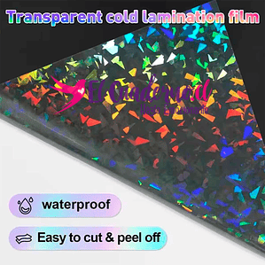 Laminado Holográfico Vidrio Quebrado, 10 hojas Tamaño A4