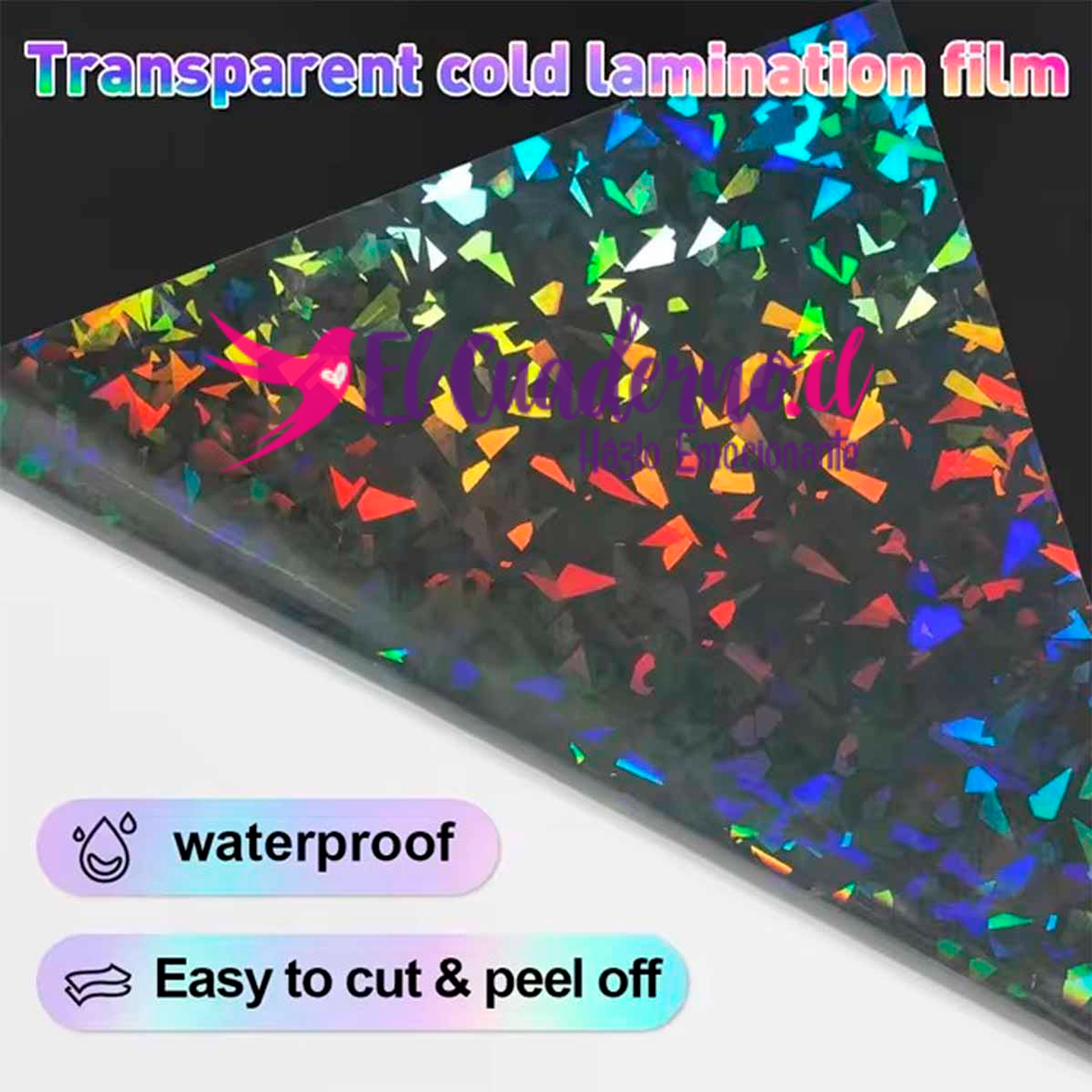 Laminado Holográfico Vidrio Quebrado, 10 hojas Tamaño A4 2